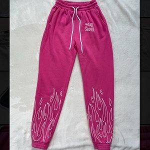pink sweat pants size small